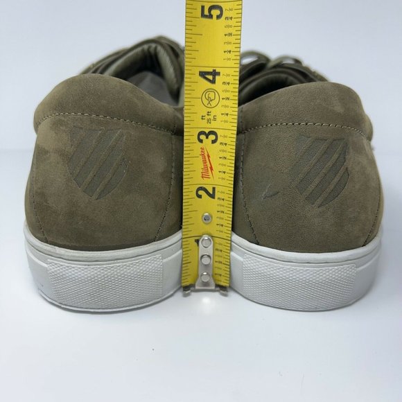 K-Swiss Mens Sneaker Shoes Green Lace Up Low Top Leather 13 EUR 47 New - Picture 6 of 12